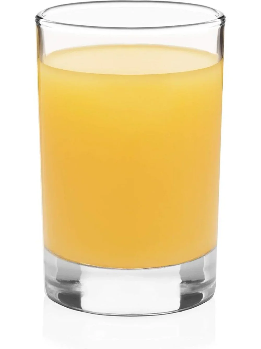 Set of 4 Heavy Base Juice Glasses, 5.5 oz Clear Drinkware, Perfect for Home Bar